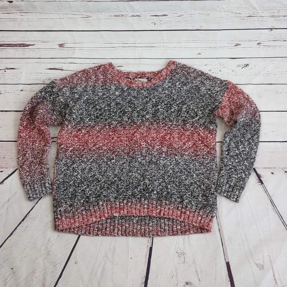 Bass Cropped Knit Sweater, pull over crew neck, women's size medium - Picture 3 of 7